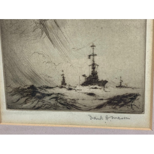 103 - An early 20th century etching, by Frank A Mason. 21.5 x 25.5cm including frame