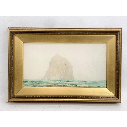 109 - A late 19th century watercolour painting of Diamond Rock, by W L Wyllie. 1893. Painting measures 26 ... 