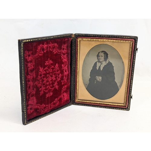 113 - 2 framed Mid 19th century Daguerreotype photographs.  Largest measures 16x13cm