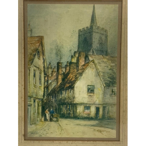 12 - An early 20th century signed print by F. Robson. 32 x 45cm including frame