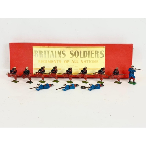 18 - Vintage Britains Soldiers Regiment Of All Nations led model soldiers in original box. Box measures 3... 