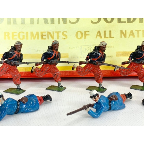 18 - Vintage Britains Soldiers Regiment Of All Nations led model soldiers in original box. Box measures 3... 