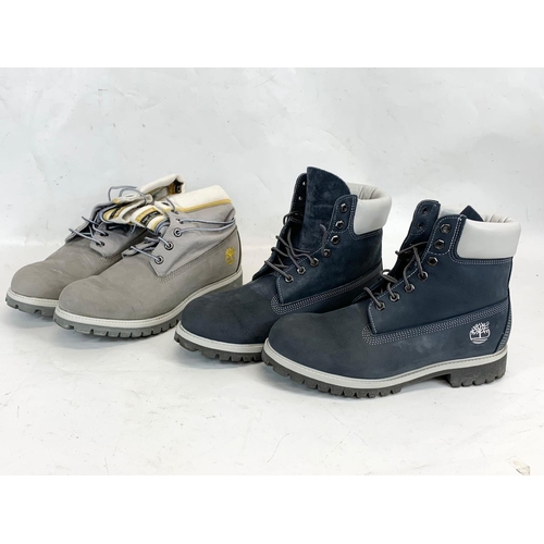 192 - 2 pairs of Timberland boots. UK 9.5