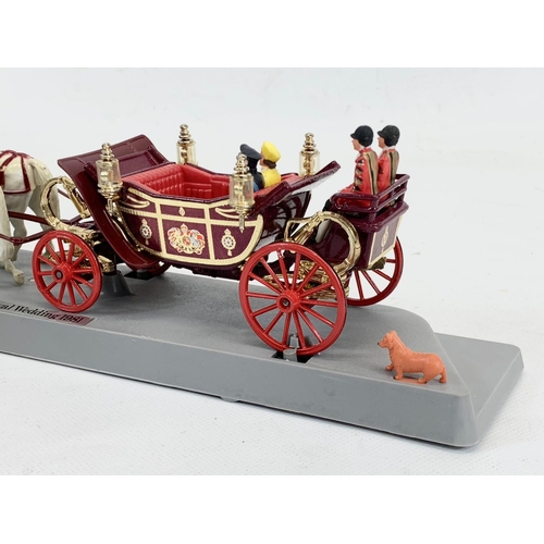 2 - A 1902 State Landau Royal Wedding 1981 horse and carriage in box, by Corgi. 36.5cm