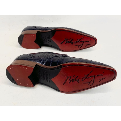 206 - A pair of Jeffery West leather dress shoes with printed signature of Bela Lugosi. Bram Stoker's Drac... 