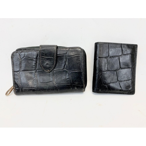 220 - Mulberry leather purse and wallet.