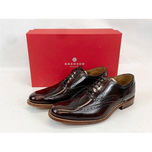 222 - A pair of Grenson leather dress shoes, in box. UK 9.