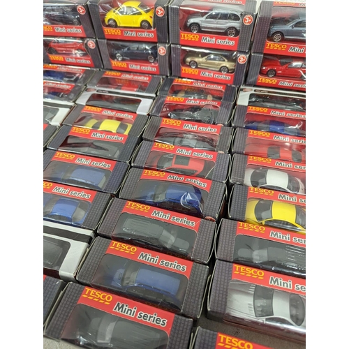 251F - A large collection of Tesco Mini Series model cars in boxes.