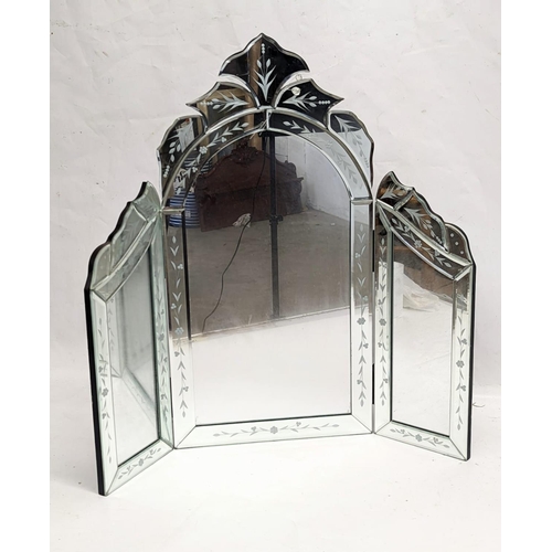 267 - A Venetian style dressing mirror. 63.5x60cm