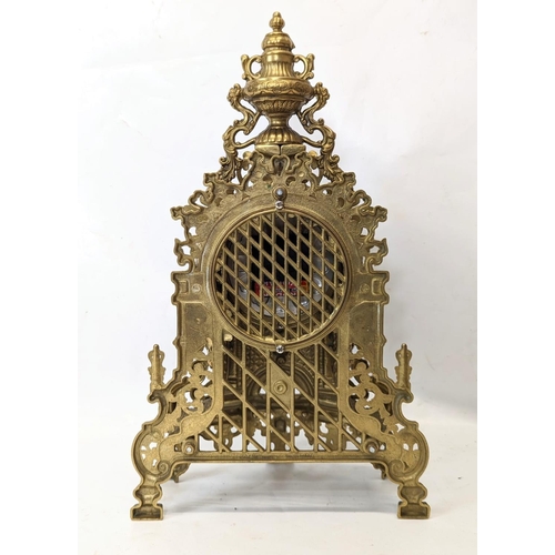 269 - An ornate brass 18th century French style mantle clock. 41.5cm