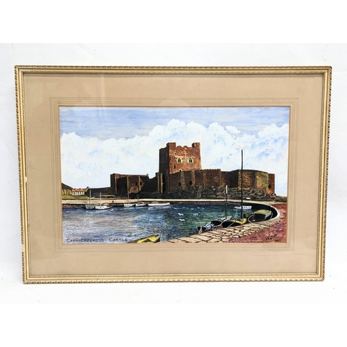 278 - A painting of Carrickfergus Castle, signed W. J. H. 1959. 60x43cm