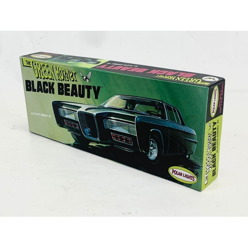 287 - A Green Hornet Black Beauty model in car. Polar Lights. 33.5cm