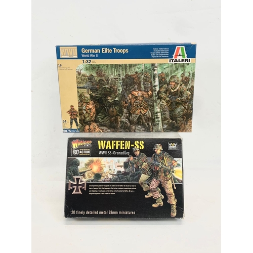 289 - 2 unopened WWII models. Warlord Games Waffen-SS, Italeri German Elite Troops