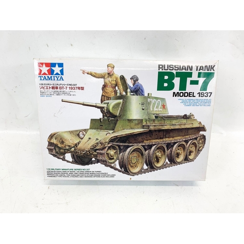 298 - 4 unopened boxes of WWII model figures by Tamiya. British LRDG Command Car North Africa, Cromwell MK... 