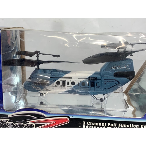 306 - A Picoo Z 3 Channel remote control helicopter in box.  Tandems-1. 36 x 31cm.