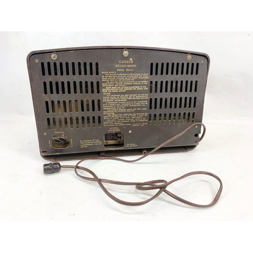 311 - A vintage Bakelite radio, by Cossor. Melody Maker. Model 501AC. 42 x 19.5 x 28cm