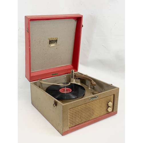 316 - A vintage Dansette record player. 38 x 41 x 23cm.