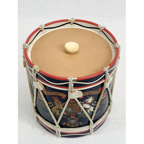 319 - A Regimental Replicas drum ice bucket. Royal Marines. 17 x 17cm.