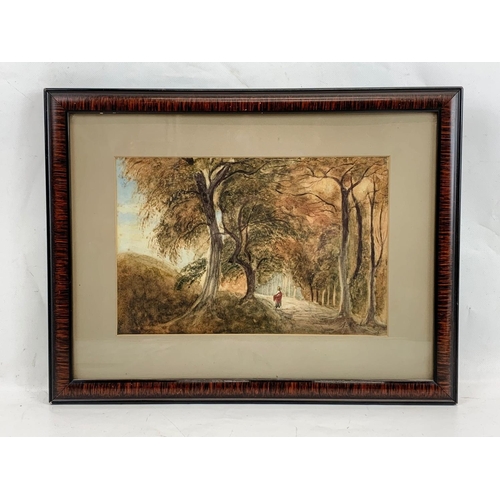 32 - An early to mid 19th century watercolour painting by A. Nicholl. Painting measures 28 x 19cm. Frame ... 