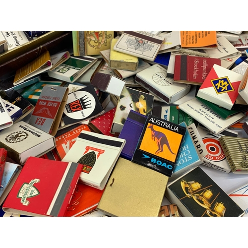 A collection of vintage matches.