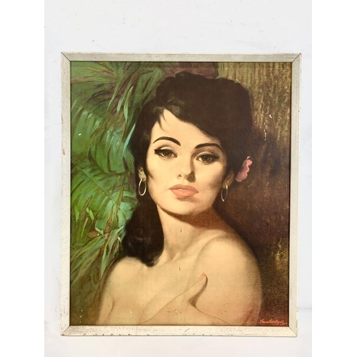 38 - A 1960’s Mid Century print “Nina” by Vandersyde. 53 x 63cm