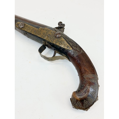 39 - An early 19th century Ottoman Empire pistol. 42cm