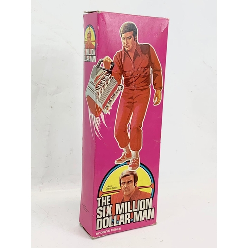 4 - A vintage The Six Million Dollar Man figure in box. 1975. Colonel Steve Austin. Denys Fisher.