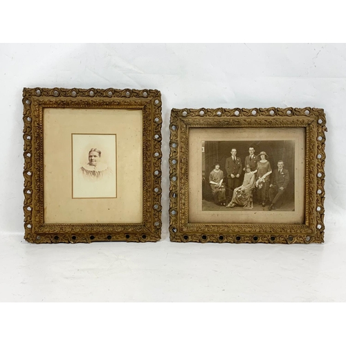 44 - A pair of Victorian ornate gilt frames. 34 x 29cm