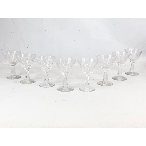 480 - A set of 8 Waterford crystal “Glencree” pattern cocktail glasses. 8.5x12cm