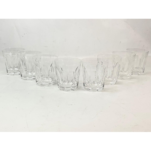 481 - A set of 8 Waterford crystal “Glencree” pattern whiskey tumbler glasses. 9cm