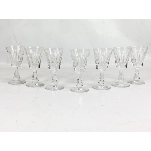 482 - A set of 7 Waterford crystal “Glencree” pattern port glasses. 12.5cm