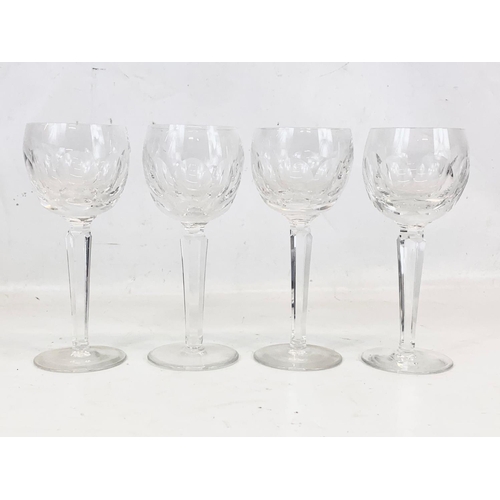 483 - A set of 4 Waterford crystal “Sheila” pattern wine glasses. 19cm