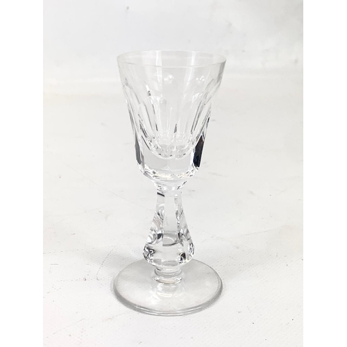 485 - A set of 8 Waterford crystal “Glencree” pattern sherry glasses. 10cm