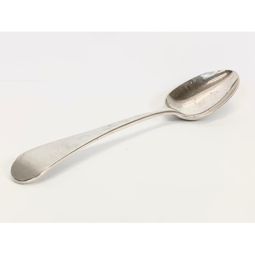 493 - A large George III silver table spoon. 1802. 84 grams. 21.5cm