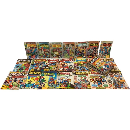 51 - A large collection of 1970’s Marvel, The Avengers and The Eternals comic books.