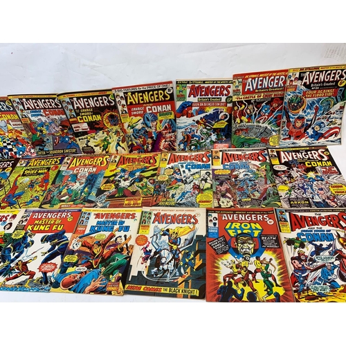 51 - A large collection of 1970’s Marvel, The Avengers and The Eternals comic books.