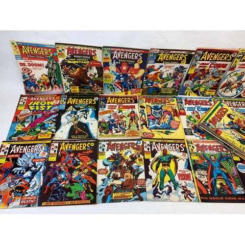 52 - A large collection of 1970’s Marvel, The Avengers comic books.