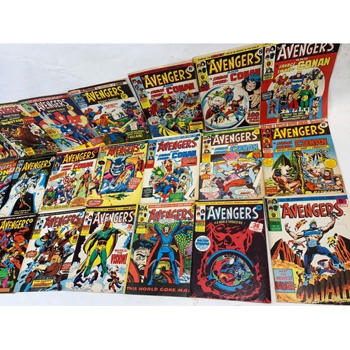 52 - A large collection of 1970’s Marvel, The Avengers comic books.