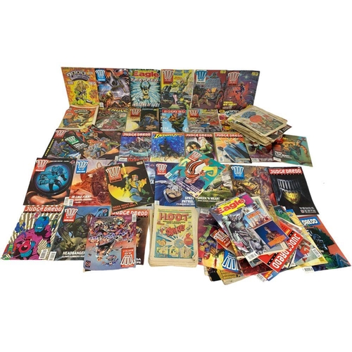 59 - A large collection of vintage comic books. 2000 AD Judge Dredd.