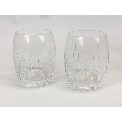 3 sets of crystal drinking glasses. A pair of Tyrone crystal whiskey