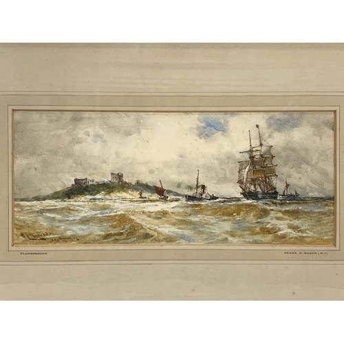 75 - An early 20th century watercolour painting by Frank H. Mason, R.I. Flamborough. In a gilt frame. Pai... 