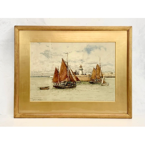 77 - A large watercolour painting by Robert W. Allan, R.W.S. Late 19th, early 20th century. 1852-1942. In... 