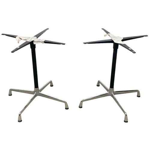 782 - A pair of authentic Charles & Ray Eames “Contract” table bases. Designed for Vitra.