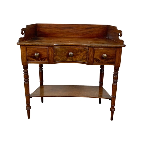 800 - A George IV mahogany gallery back washstand with drawer and 2 dummy drawers. Circa 1820’s. 100.5 x 4... 