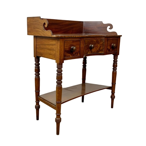 800 - A George IV mahogany gallery back washstand with drawer and 2 dummy drawers. Circa 1820’s. 100.5 x 4... 