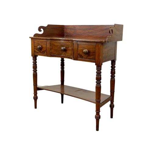 800 - A George IV mahogany gallery back washstand with drawer and 2 dummy drawers. Circa 1820’s. 100.5 x 4... 