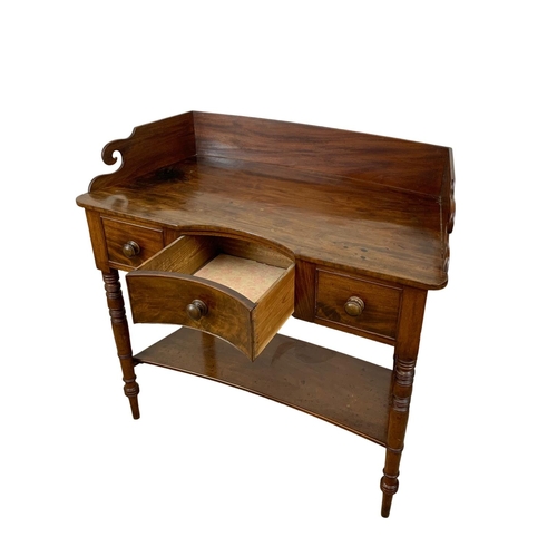 800 - A George IV mahogany gallery back washstand with drawer and 2 dummy drawers. Circa 1820’s. 100.5 x 4... 