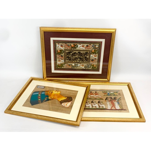 779A - 4 framed prints. Egyptian and Indian style.