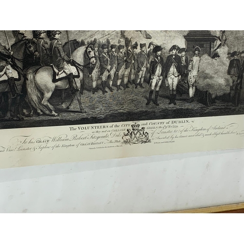 78B - A large late 18th, early 19th century engraving by J Collyer, titled The Volunteers of the City of C... 