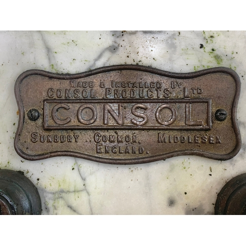 110 - A late 19th century marble Soda Dispenser Fountain, by Consol. Circa 1880-1900. 52 x 31 x 58cm.